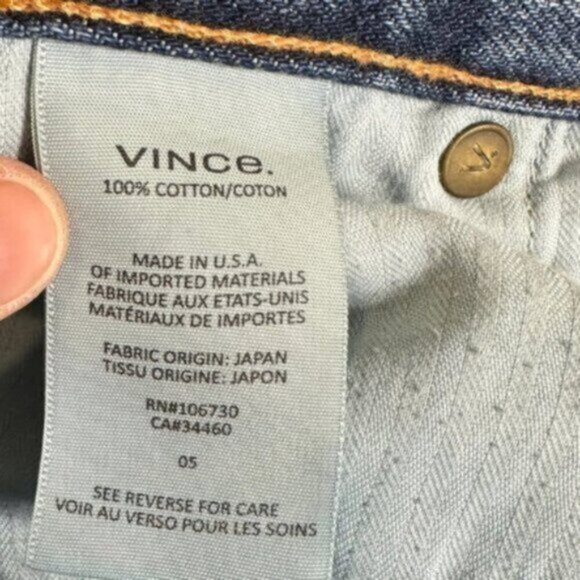 Vince | Medium Wash High Rise Distressed Denim Jeans Size 31 - Picture 11 of 12